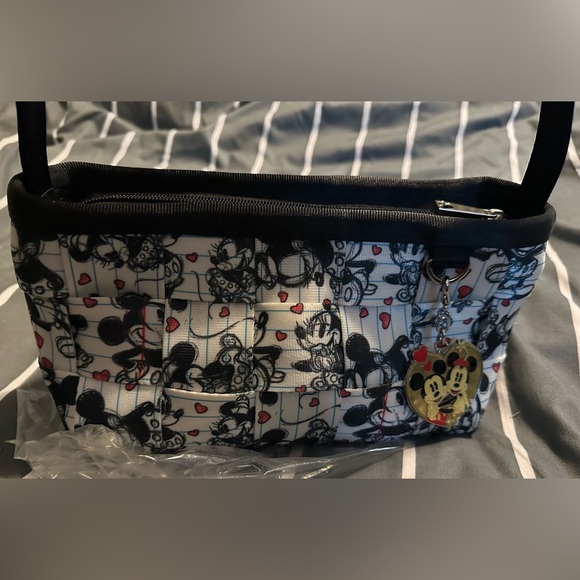 Harveys x Disney Couture Seatbelt Bag & Charm, Mickey & Minnie Love Sketch - Picture 4 of 10